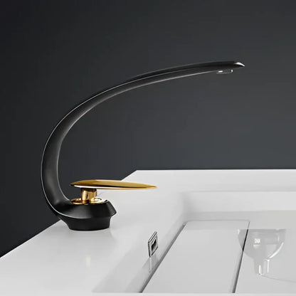 Modern brushed gold basin faucet bathroom sink fixture