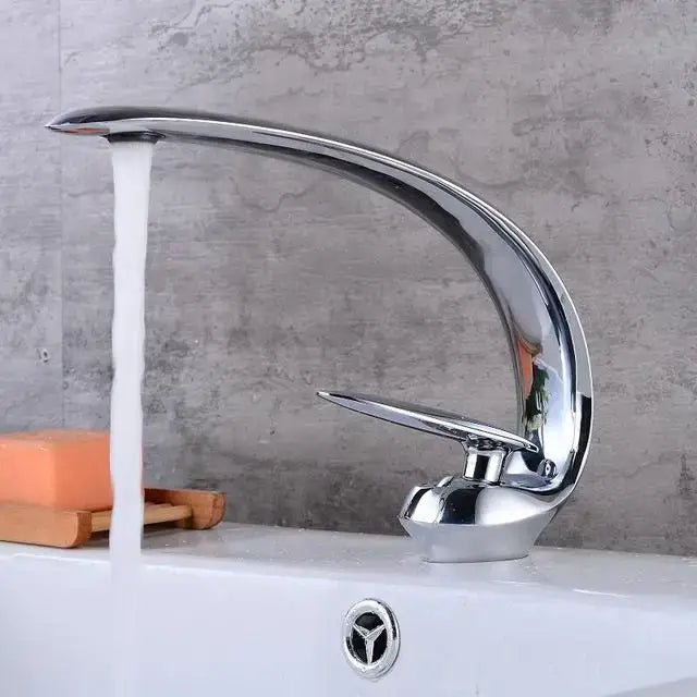 Modern brushed gold basin faucet bathroom sink fixture