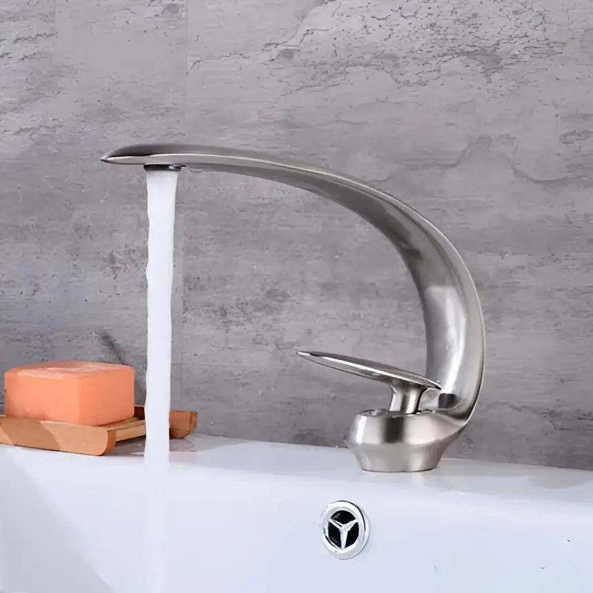 Modern brushed gold basin faucet bathroom sink fixture