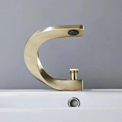 Modern brushed gold basin faucet bathroom sink mixer tap