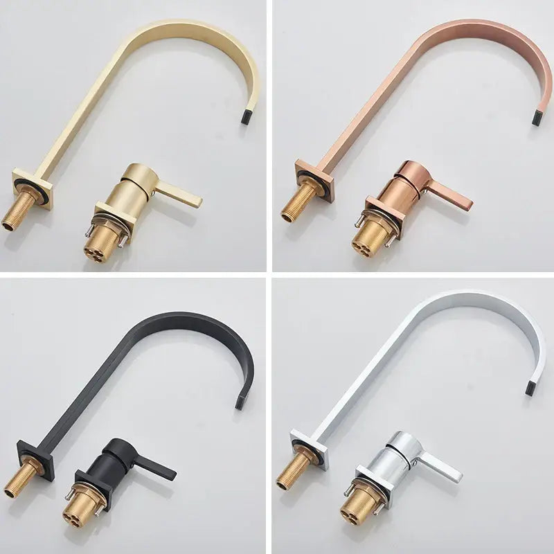Modern brushed gold basin faucet bathroom sink mixer tap