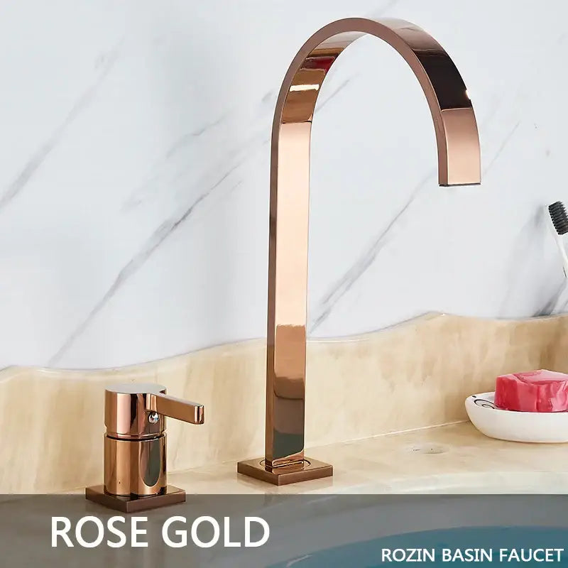 Modern brushed gold basin faucet bathroom sink mixer tap