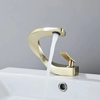 Modern brushed gold basin faucet bathroom sink mixer tap