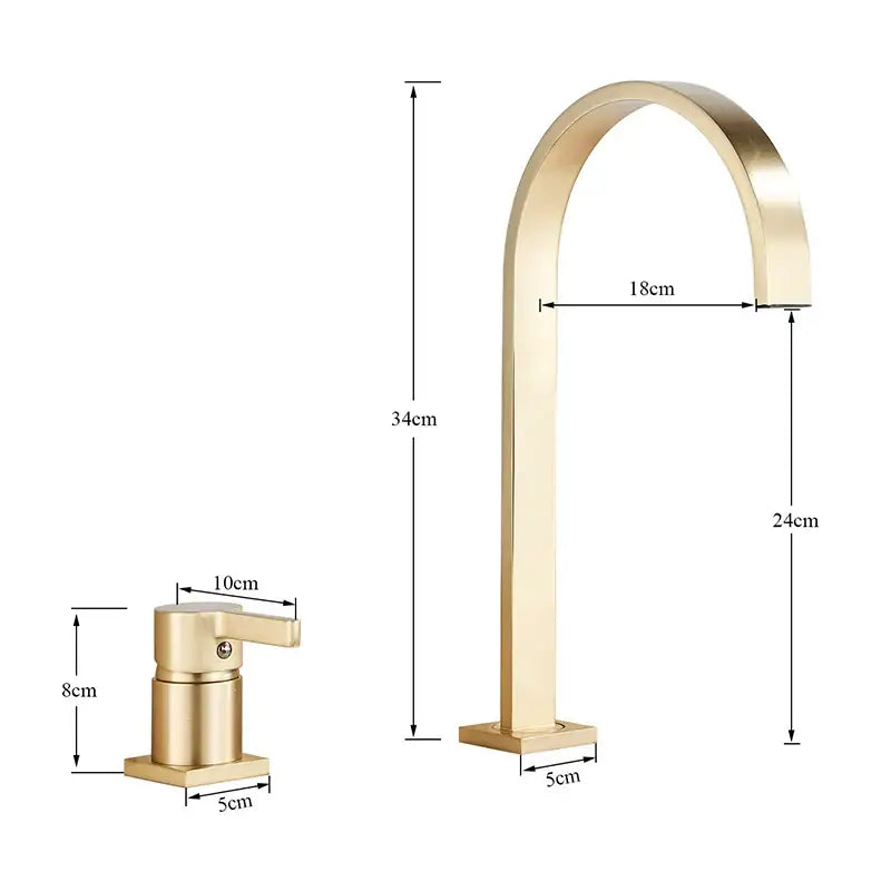 Modern brushed gold basin faucet bathroom sink mixer tap