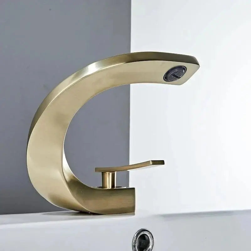 Modern brushed gold basin faucet bathroom sink mixer tap