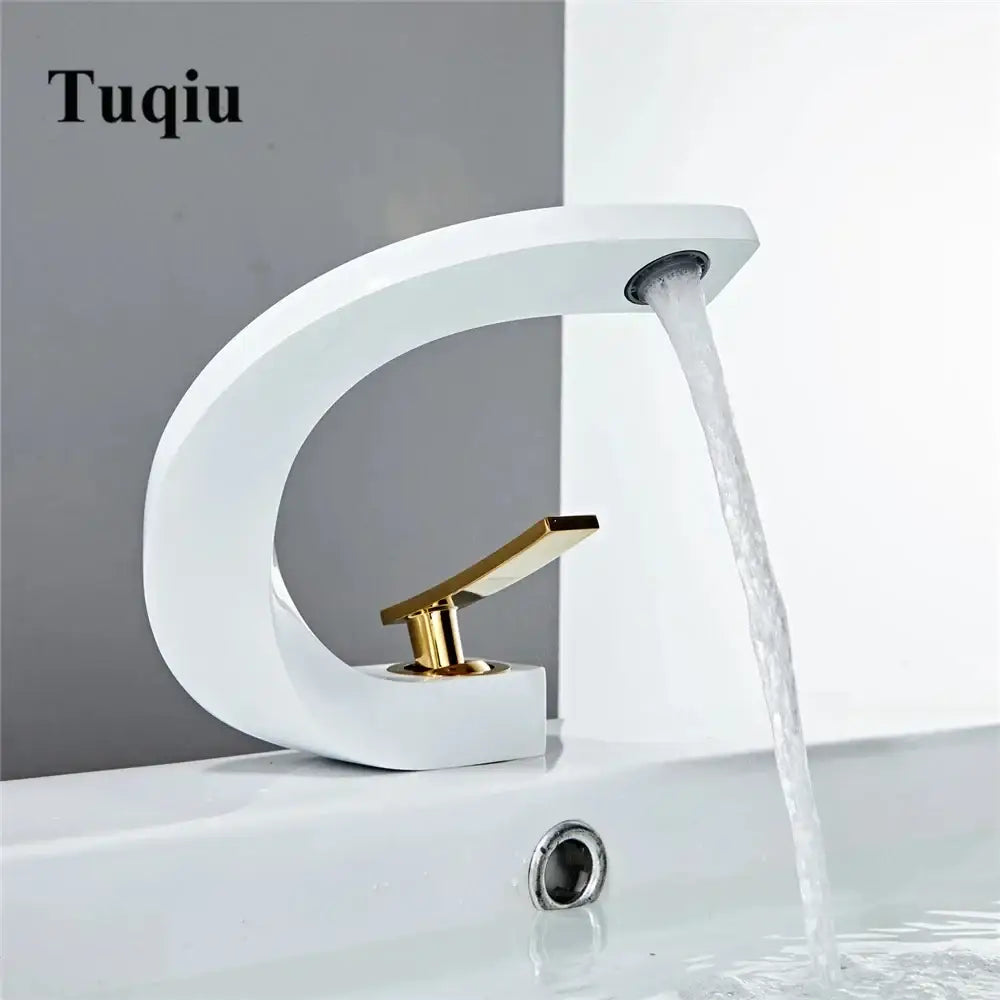 Modern brushed gold basin faucet bathroom sink mixer tap