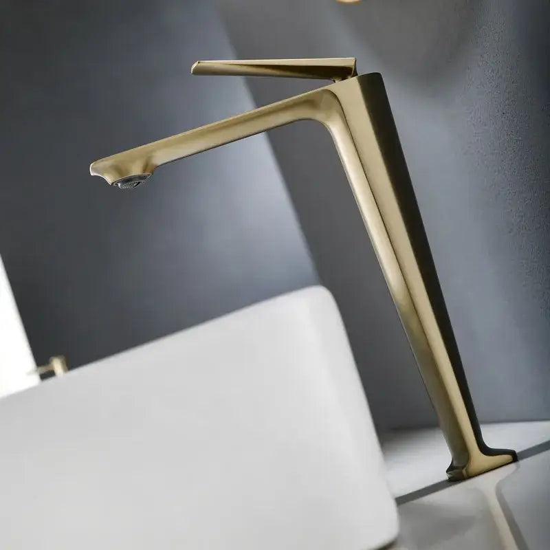 Modern brushed gold basin faucet bathroom sink tap