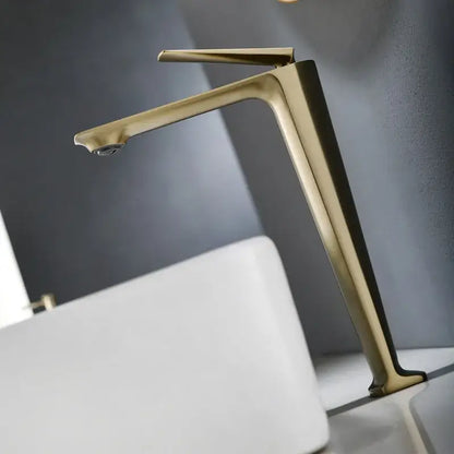 Modern brushed gold basin faucet bathroom sink tap