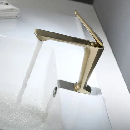 Modern brushed gold basin faucet bathroom sink tap