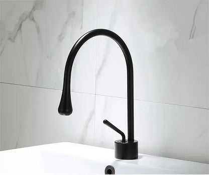 Modern brushed gold basin faucet bathroom swivel sink crane