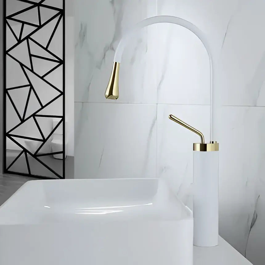 Modern brushed gold basin faucet bathroom swivel sink crane