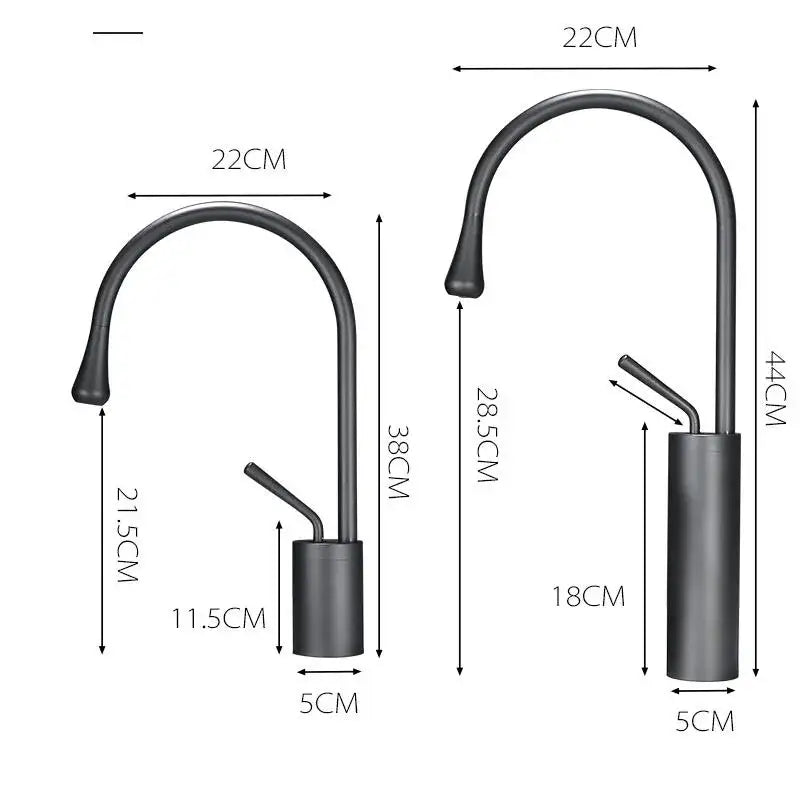 Modern brushed gold basin faucet bathroom swivel sink crane