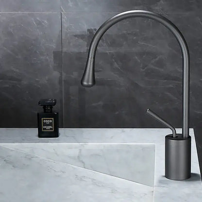 Modern brushed gold basin faucet bathroom swivel sink crane