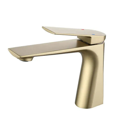 Modern brushed gold basin faucet bathroom water mixer crane
