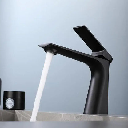 Modern brushed gold basin faucet bathroom water mixer crane
