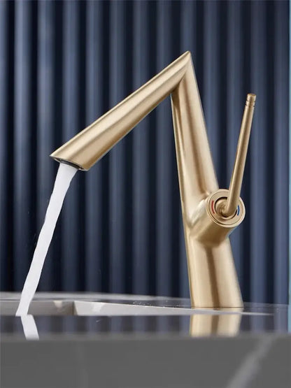 Modern brushed gold basin faucet kitchen sink mixer tap