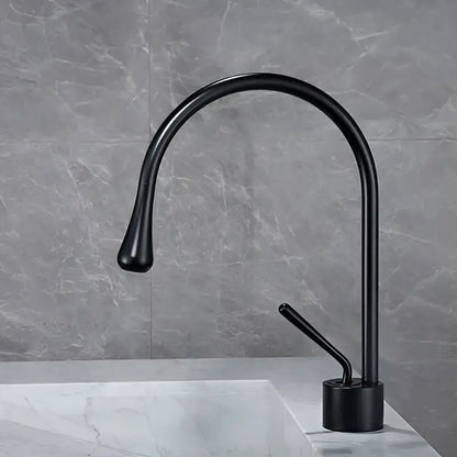 Modern brushed gold basin faucet kitchen swivel water crane