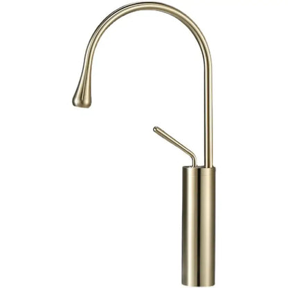 Modern brushed gold basin faucet kitchen swivel water crane