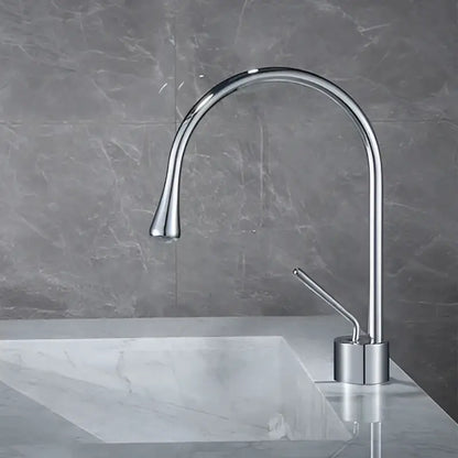 Modern brushed gold basin faucet kitchen swivel water crane
