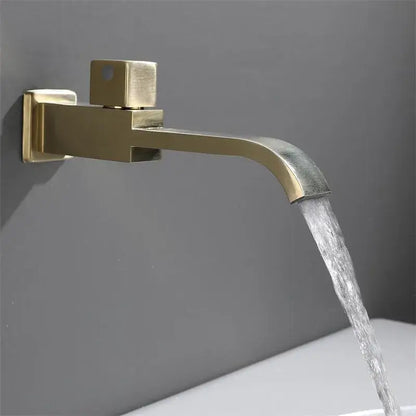 Modern brushed gold basin faucet set bathroom cold water tap