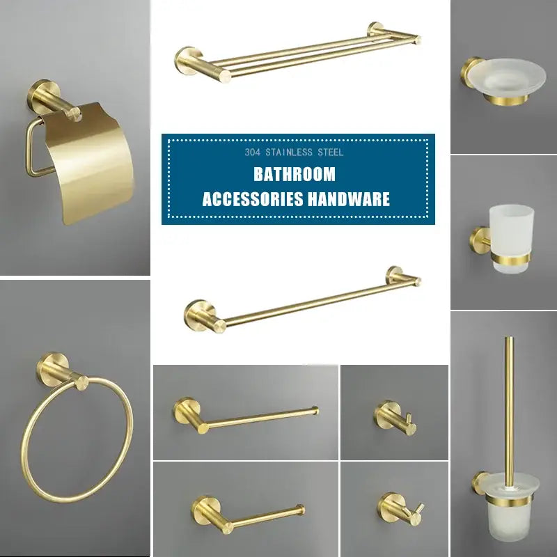 Modern brushed gold bath hardware set bathroom accessories