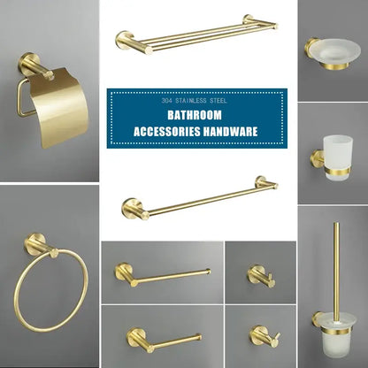 Modern brushed gold bath hardware set bathroom accessories