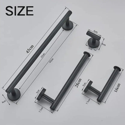 Modern brushed gold bathroom accessories set stainless steel bathroom