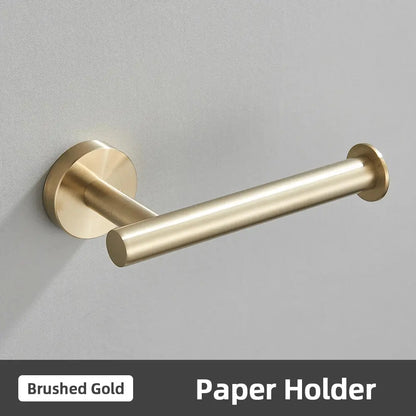 Modern brushed gold bathroom accessories set stainless steel bathroom