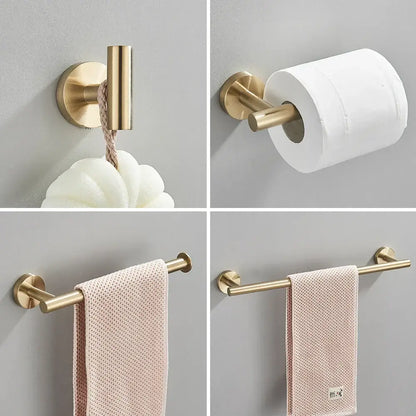 Modern brushed gold bathroom accessories set stainless steel bathroom