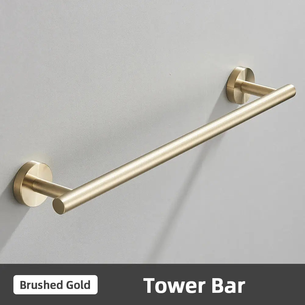 Modern brushed gold bathroom accessories set stainless steel bathroom