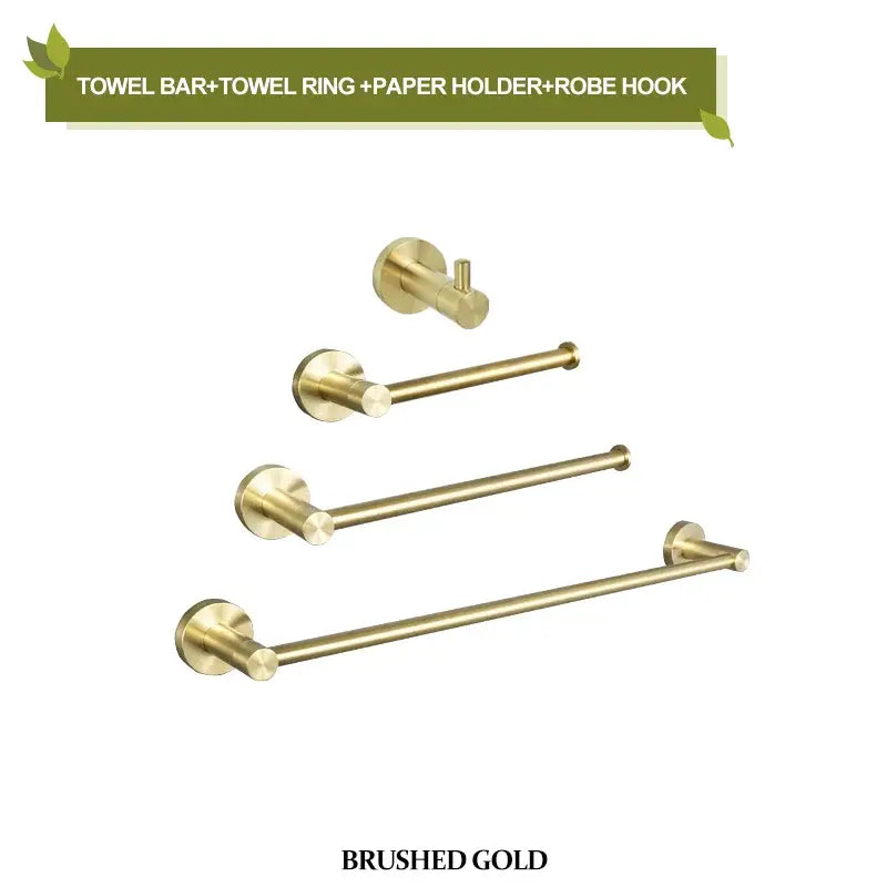 Modern brushed gold bathroom hardware set bathroom accessories