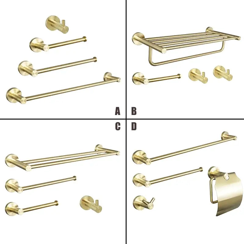 Modern brushed gold bathroom hardware set bathroom accessories