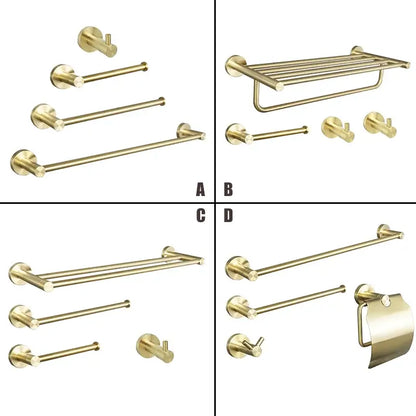 Modern brushed gold bathroom hardware set bathroom accessories