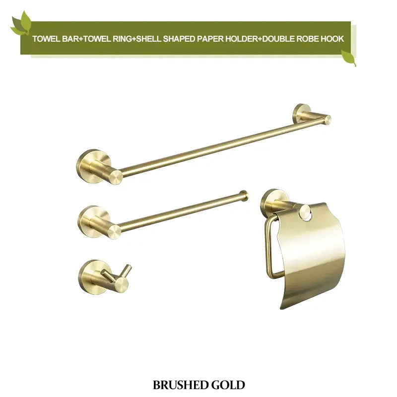 Modern brushed gold bathroom hardware set bathroom accessories