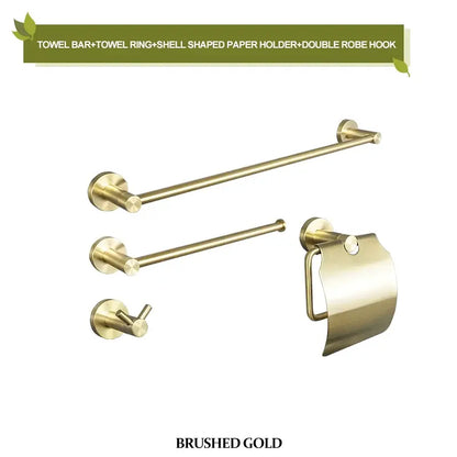 Modern brushed gold bathroom hardware set bathroom accessories