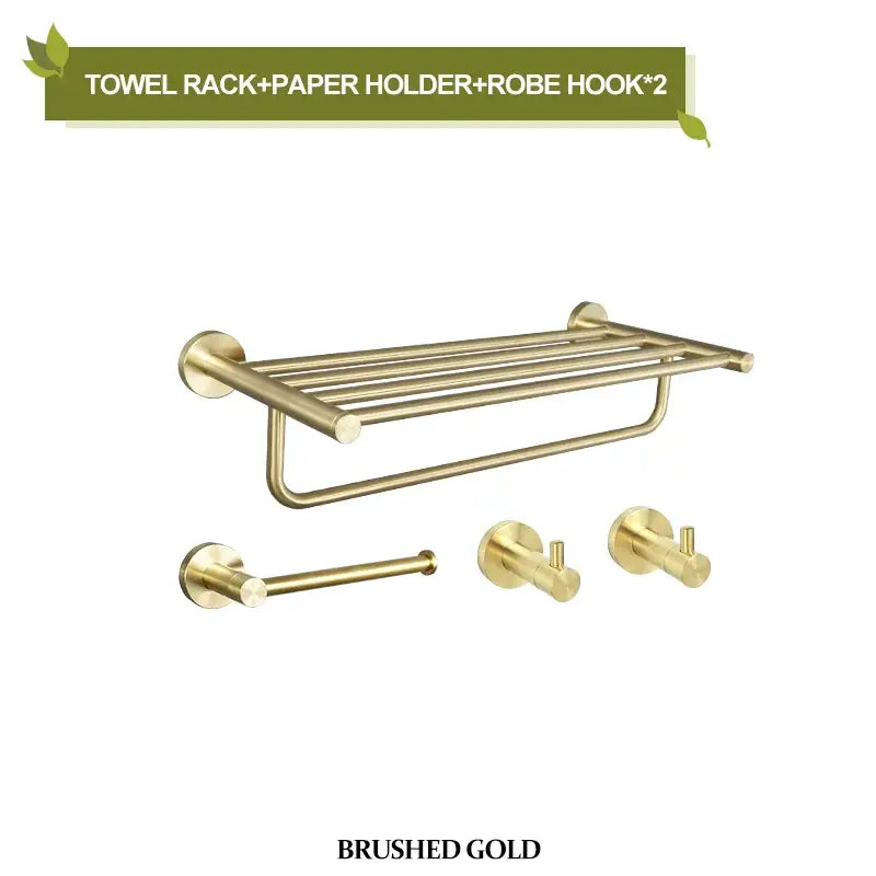 Modern brushed gold bathroom hardware set bathroom accessories