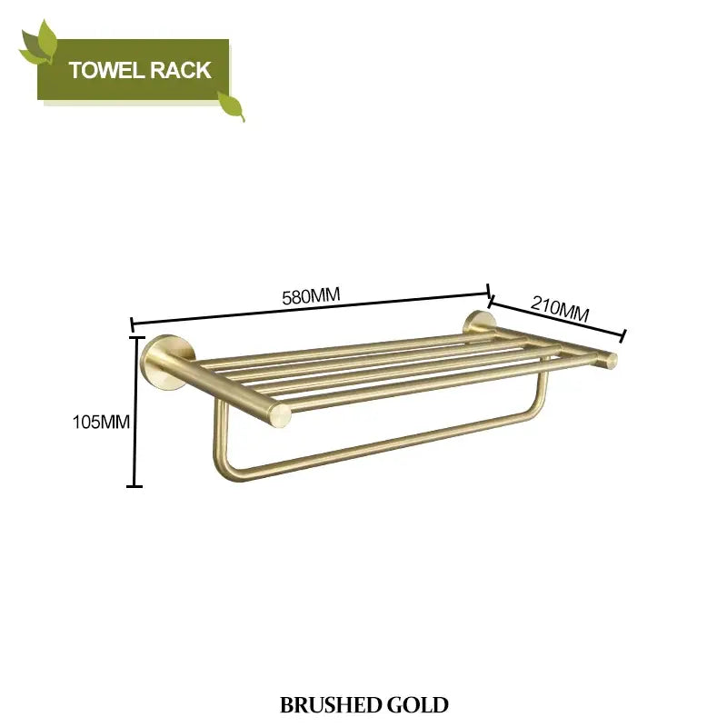 Modern brushed gold bathroom hardware set bathroom accessories