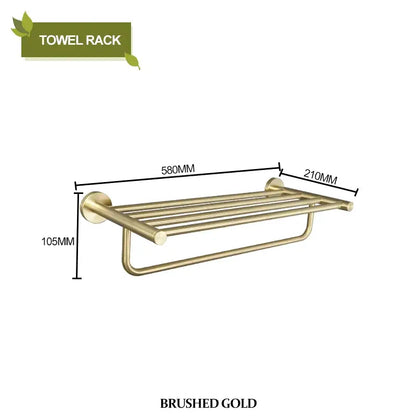 Modern brushed gold bathroom hardware set bathroom accessories