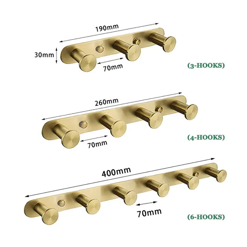 Modern brushed gold bathroom hardware set with glass soap dish
