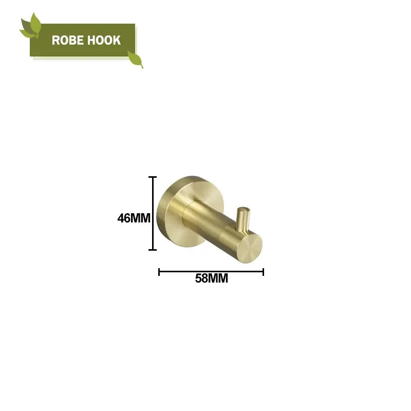 Modern brushed gold bathroom hardware set with glass soap dish