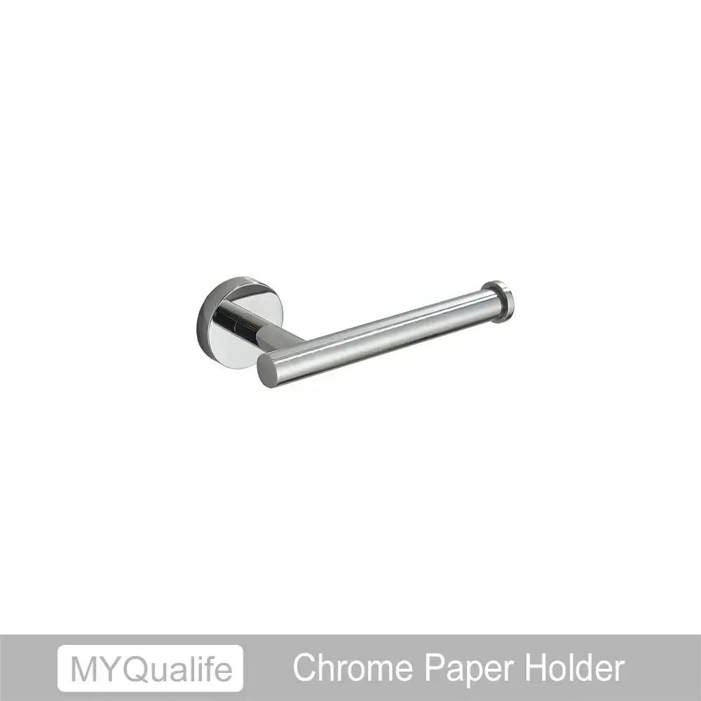Modern brushed gold bathroom hardware set with towel bar and hooks