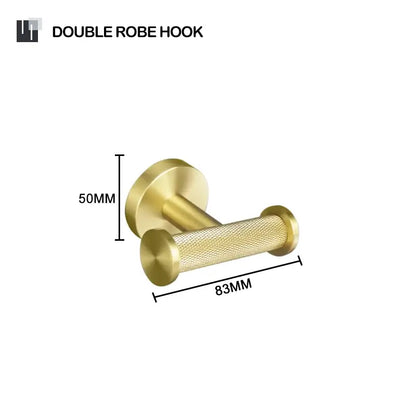 Modern brushed gold bathroom set towel bar and paper holder kit