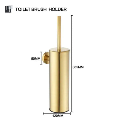 Modern brushed gold bathroom set towel bar and paper holder kit