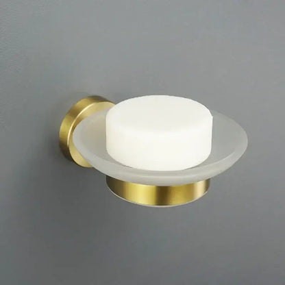 Modern brushed gold bathroom set towel bar and paper holder kit