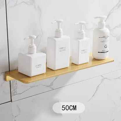 Modern brushed gold bathroom set towel rack and shelf hardware