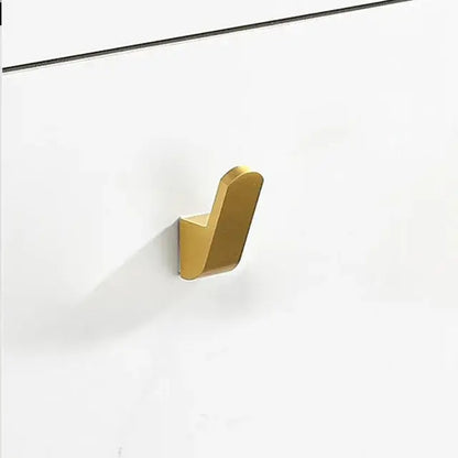 Modern brushed gold bathroom set towel rack and shelf hardware