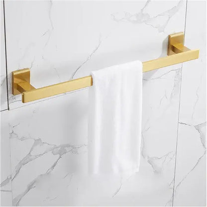Modern brushed gold bathroom set towel rack and shelf hardware