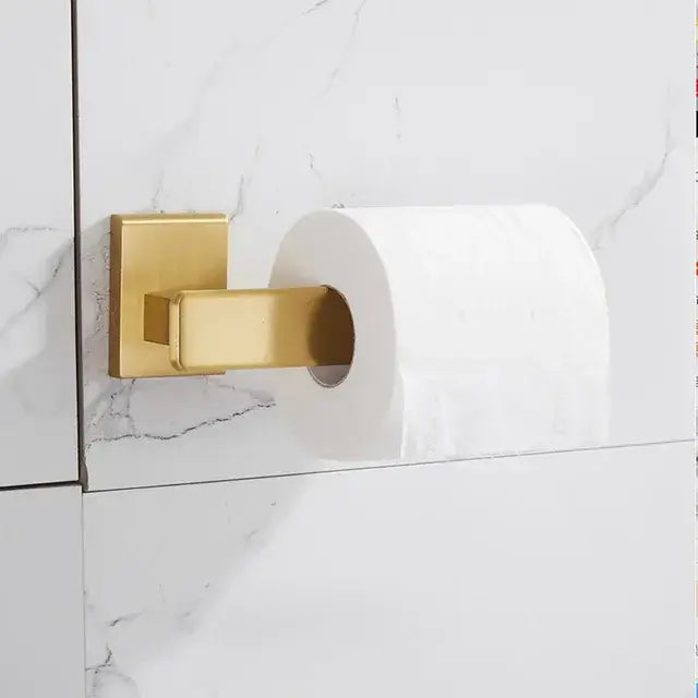 Modern brushed gold bathroom set towel rack and shelf hardware