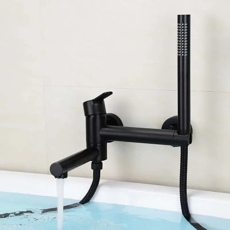 Modern brushed gold bathtub shower set with faucet for bathroom