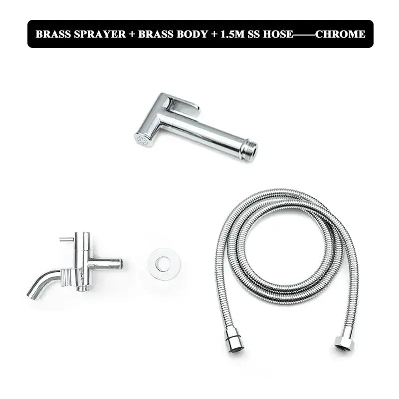 Modern brushed gold bidet faucet set bathroom handheld shower sprayer